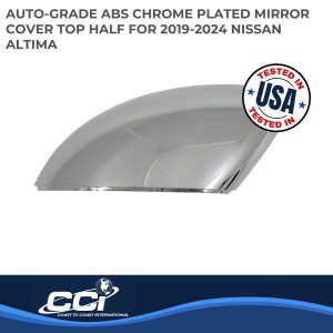 Coast to Coast Exterior Mirror Cover, Top Half Replacement, Chrome Plated, ABS Plastic, Set of 2 – CCIMC67537R