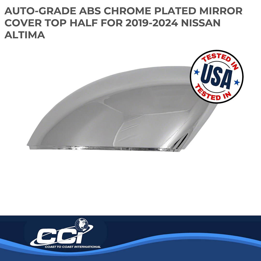 Coast to Coast Exterior Mirror Cover, Top Half Replacement, Chrome Plated, ABS Plastic, Set of 2 – CCIMC67537R