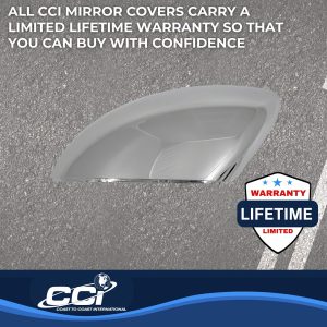 Coast to Coast Exterior Mirror Cover, Top Half Replacement, Chrome Plated, ABS Plastic, Set of 2 – CCIMC67537R