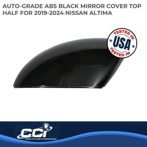 Coast to Coast Exterior Mirror Cover, Top Half Replacement, Gloss Black, ABS Plastic, Set of 2 – CCIMC67537RBK