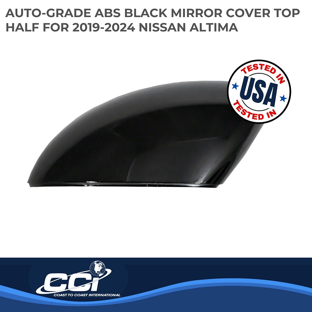 Coast to Coast Exterior Mirror Cover, Top Half Replacement, Gloss Black, ABS Plastic, Set of 2 – CCIMC67537RBK