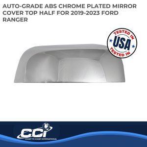 Coast to Coast Exterior Mirror Cover, Top Half Replacement, Chrome Plated, ABS Plastic, Set of 2 – CCIMC67538R