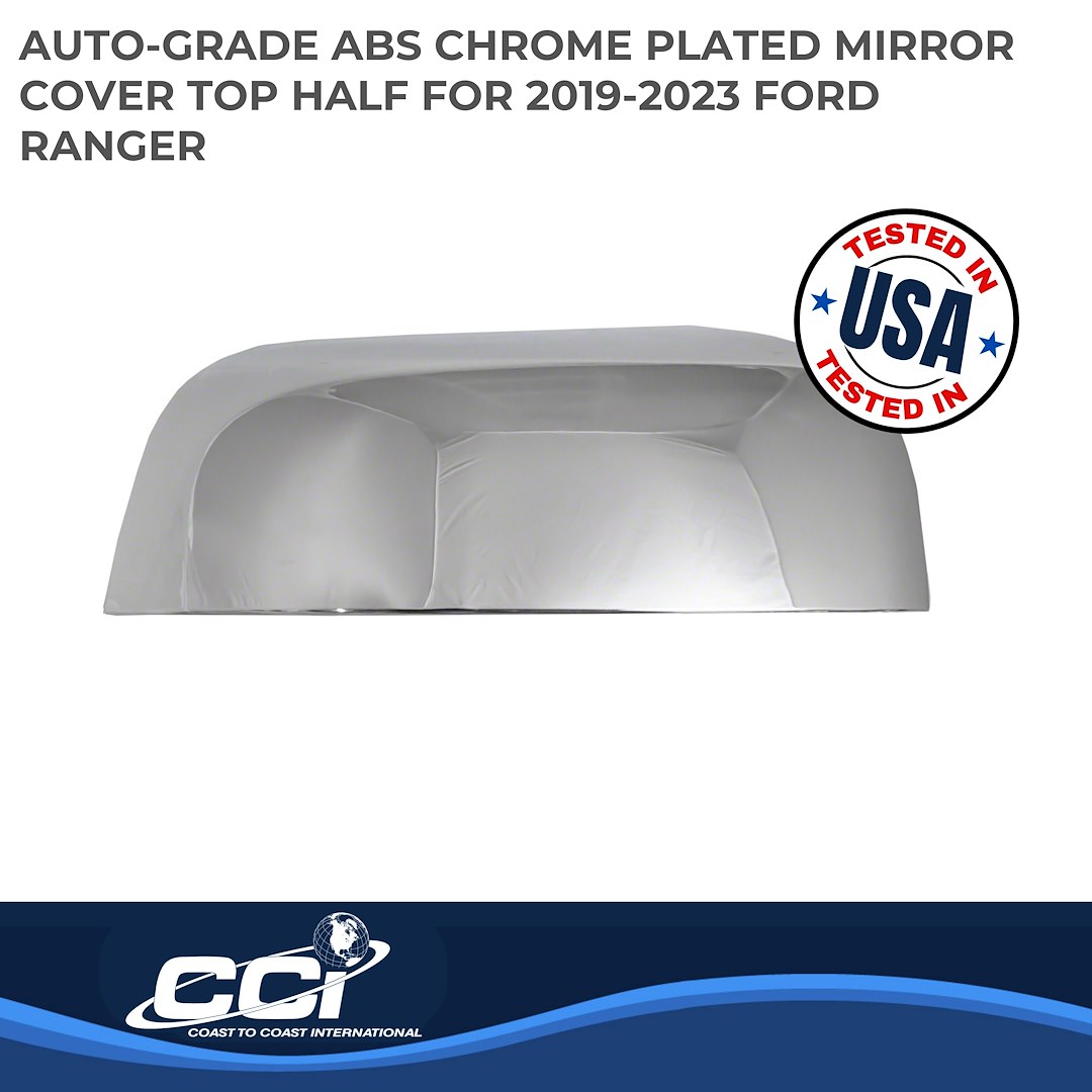 Coast to Coast Exterior Mirror Cover, Top Half Replacement, Chrome Plated, ABS Plastic, Set of 2 – CCIMC67538R