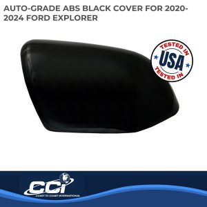 Coast to Coast Exterior Mirror Cover, Top Half Replacement, Black, ABS Plastic, Set of 2, Without Turn Signal Cutout – CCIMC67540BK