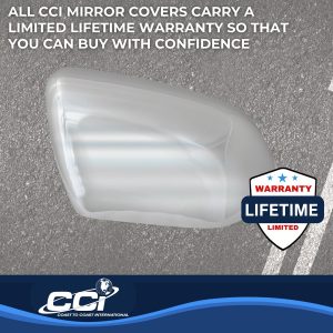 Coast to Coast Exterior Mirror Cover, Top Half Replacement, Chrome, ABS Plastic, Set of 2, With Turn Signal Cutout – CCIMC67541