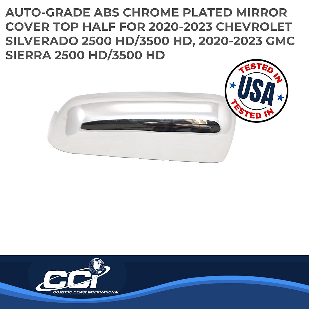 Coast to Coast Exterior Mirror Cover, Top Half Cover, Chrome Plated, ABS, Set of 2, Replacement – CCIMC67546R