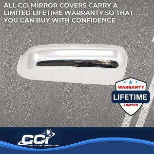 Coast to Coast Exterior Mirror Cover, Top Half Cover, Chrome Plated, ABS, Set of 2, Replacement – CCIMC67546R