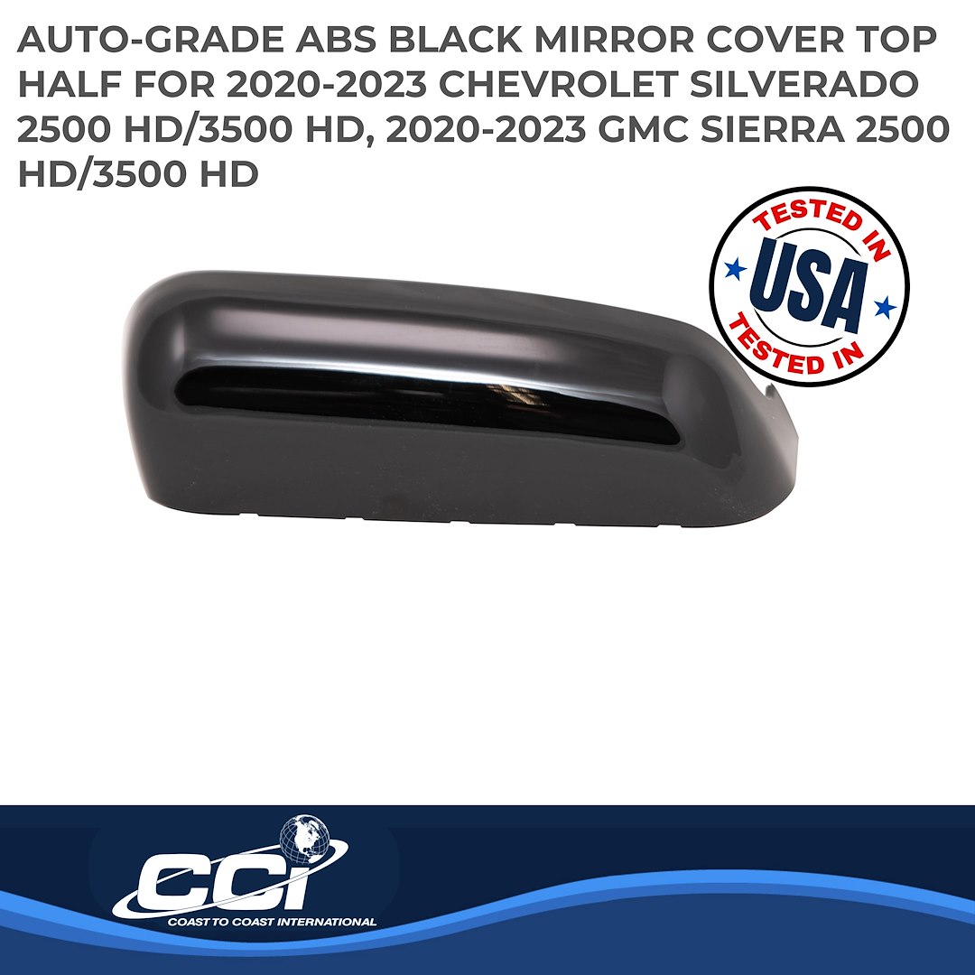 Coast to Coast Exterior Mirror Cover, Top Half Cover, Painted, Gloss Black, ABS, Set of 2, Replacement – CCIMC67546RBK