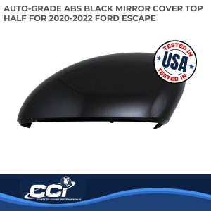 Coast to Coast Exterior Mirror Cover, Top Half Cover, Replacement, Painted, Gloss Black, ABS Plastic, Set of 2 – CCIMC67547RBK