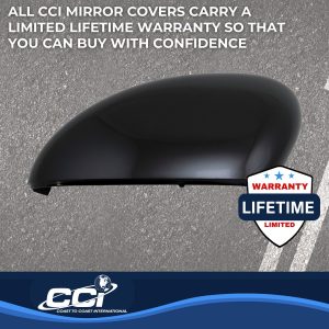 Coast to Coast Exterior Mirror Cover, Top Half Cover, Replacement, Painted, Gloss Black, ABS Plastic, Set of 2 – CCIMC67547RBK