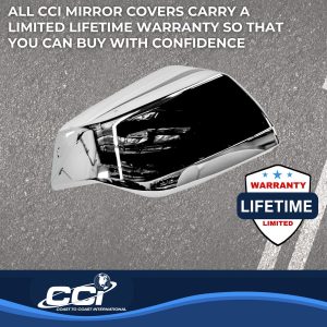 Coast to Coast Exterior Mirror Cover, Top Half, Replacement, Plated, Chrome, ABS Plastic, Set of 2 – CCIMC67548