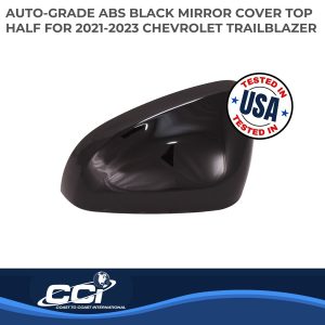 Coast to Coast Exterior Mirror Cover, Top Half Cover, Painted, Gloss Black, ABS Plastic, Set of 2 – MC67549BK