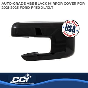 Coast to Coast Exterior Mirror Cover, Full Cover, Painted, Gloss Black, ABS Plastic, Set of 2 – CCIMC67550BLK