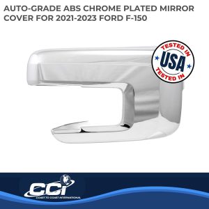 Coast to Coast Exterior Mirror Cover, Full Cover, Chrome Plated, ABS Plastic, Set of 2 – CCIMC67551