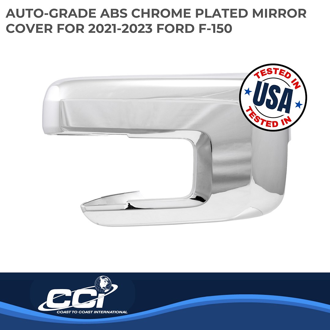Coast to Coast Exterior Mirror Cover, Full Cover, Chrome Plated, ABS Plastic, Set of 2 – CCIMC67551