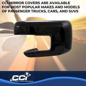 Coast to Coast Exterior Mirror Cover, Full Cover, Painted, Gloss Black, ABS Plastic, Set of 2 – CCIMC67551BLK