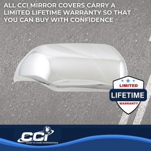 Coast to Coast Exterior Mirror Cover, Full Replacement, Chrome Plated, ABS Plastic, Set of 2, With Turn Signal Cutout – MC67553R