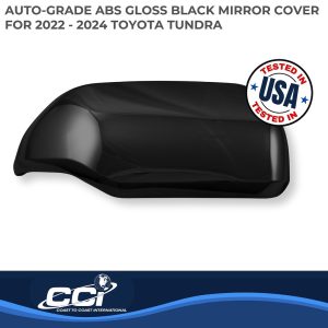 Coast to Coast Exterior Mirror Cover, Full Replacement, Painted, Gloss Black, ABS Plastic, Set of 2, With Turn Signal Cutout – MC67553RBK