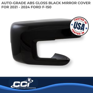 Coast to Coast Exterior Mirror Cover, Full Cover, Painted, Gloss Black, ABS Plastic, Set of 2 – MC67556BLK