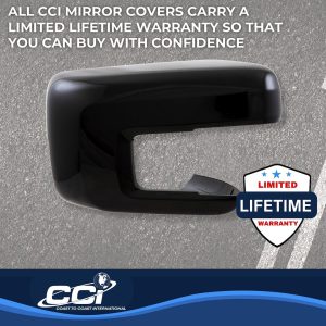 Coast to Coast Exterior Mirror Cover, Full Cover, Painted, Gloss Black, ABS Plastic, Set of 2 – MC67556BLK