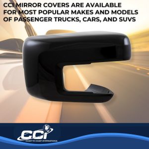 Coast to Coast Exterior Mirror Cover, Full Cover, Painted, Gloss Black, ABS Plastic, Set of 2 – MC67556BLK