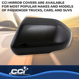 Coast to Coast Exterior Mirror Cover, Full Cover, Painted, Gloss Black, ABS Plastic, With Turn Signal Opening, Set of 2 – MC67561BLK