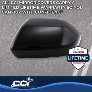 Coast to Coast Exterior Mirror Cover, Full Cover, Painted, Gloss Black, ABS Plastic, Without Turn Signal Opening, Set of 2 – MC67562BLK