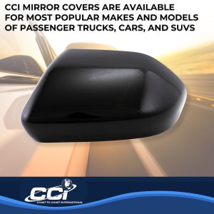 Coast to Coast Exterior Mirror Cover, Full Cover, Painted, Gloss Black, ABS Plastic, Without Turn Signal Opening, Set of 2 – MC67562BLK