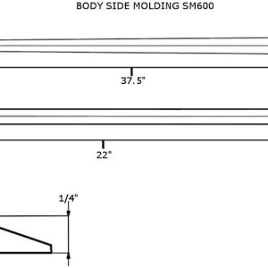 Coast to Coast Side Molding, Chrome Plated, 4 Piece – CCISM600