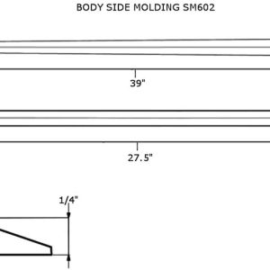 Coast to Coast Side Molding, Chrome Plated, 4 Piece – CCISM602