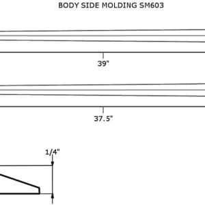 Coast to Coast Side Molding, Chrome Plated, 4 Piece – CCISM603