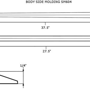 Coast to Coast Side Molding, Chrome Plated, 4 Piece – CCISM604