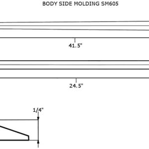 Coast to Coast Side Molding, Multi-Fit, Chrome Plated, ABS Plastic, 4 Piece – CCISM605