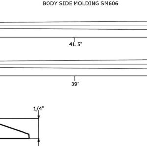 Coast to Coast Side Molding, Multi-Fit, Chrome Plated, ABS Plastic, 4 Piece – CCISM606