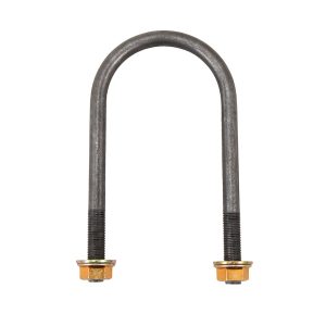 Connx Leaf Spring Axle U Bolt, 6-1/2 Inch Length, 3 Inch Width, 1/2 Inch -20 Nut Size, Round, With 1 U-Bolt/ 2 Nuts/ 2 Washers – UBK300650