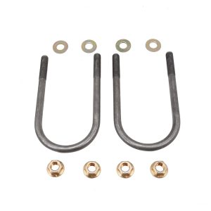 Connx Leaf Spring Axle U Bolt, 6-1/2 Inch Length, 3 Inch Width, 1/2 Inch -20 Nut Size, Round, With 1 U-Bolt/ 2 Nuts/ 2 Washers – UBK300650