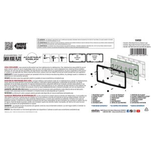 Cruiser License Plate Frame, Chevy Bowtie, PTFE Coated Finish, Matte Black, Die Cast Zinc, With Four Fastener Caps – 10450