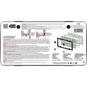 Cruiser License Plate Frame, Powder Coated, Matte Black, Die Cast Metal – 11055