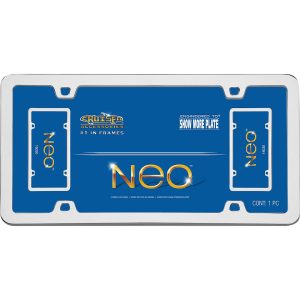 Cruiser License Plate Frame, Neo, Without Design, Chrome Plated, Die Cast Zinc – 15030