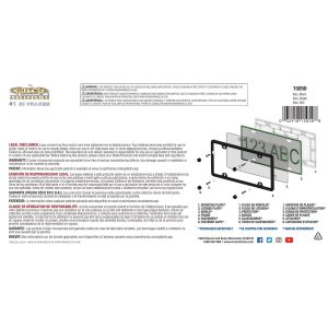 Cruiser License Plate Frame, Neo, Without Design, Powder Coated, Black, Die Cast Zinc – 15050
