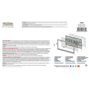 Cruiser License Plate Frame, Neo Classic, Without Design, Chrome Plated, Die Cast Zinc – 15330