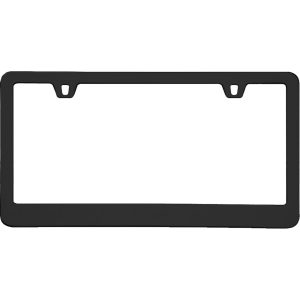 Cruiser License Plate Frame, Neo Classic, Without Design, Powder Coated, Black, Die Cast Zinc – 15350