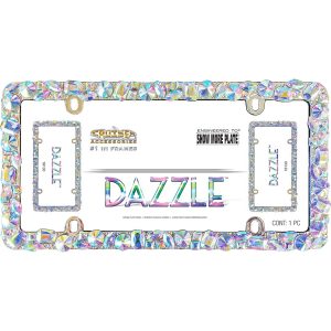 Cruiser License Plate Frame, Dazzle, Chrome Plated – 16130