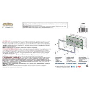 Cruiser License Plate Frame, Dazzle, Chrome Plated – 16130