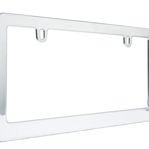 Cruiser License Plate Frame, Aura™, Plain Design, Polished, Stainless Steel, Frame Only – 16530