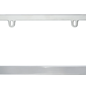 Cruiser License Plate Frame, Aura™, Plain Design, Polished, Stainless Steel, Frame Only – 16530