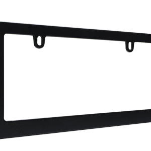 Cruiser License Plate Frame, Aura™, Plain Design, Powder Coated, Matte Black, Steel, Frame Only – 16550