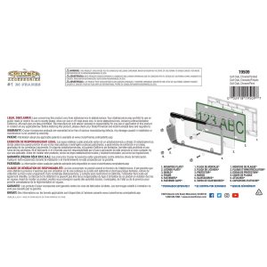 Cruiser License Plate Frame, Golf Club and Ball Design, Chrome Plated, Die Cast Metal – 19509