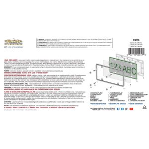 Cruiser License Plate Frame, Classic Lite, Without Design, Chrome Plated, Die Cast Metal – 20030