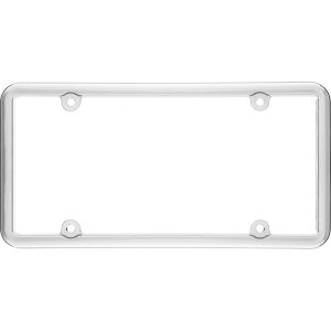 Cruiser License Plate Frame, Classic Lite, Without Design, Chrome Plated, Die Cast Metal – 20030